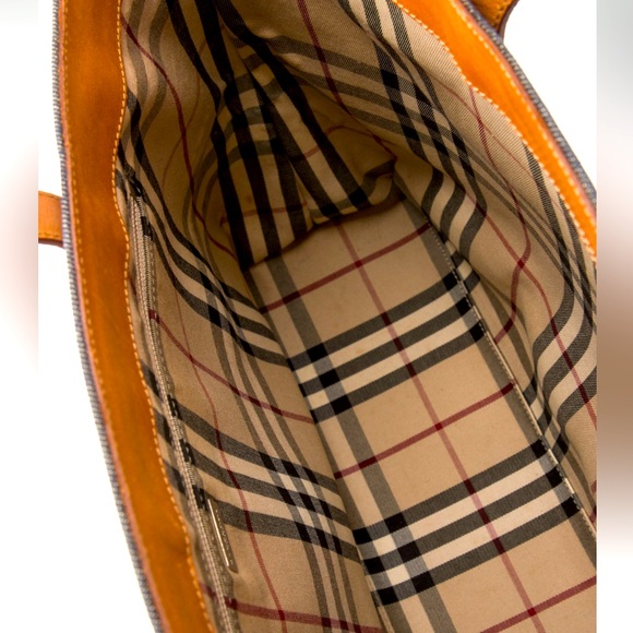 BURBERRY LONDON DENIM AND NOVA CHECK TOTE - Picture 6 of 8